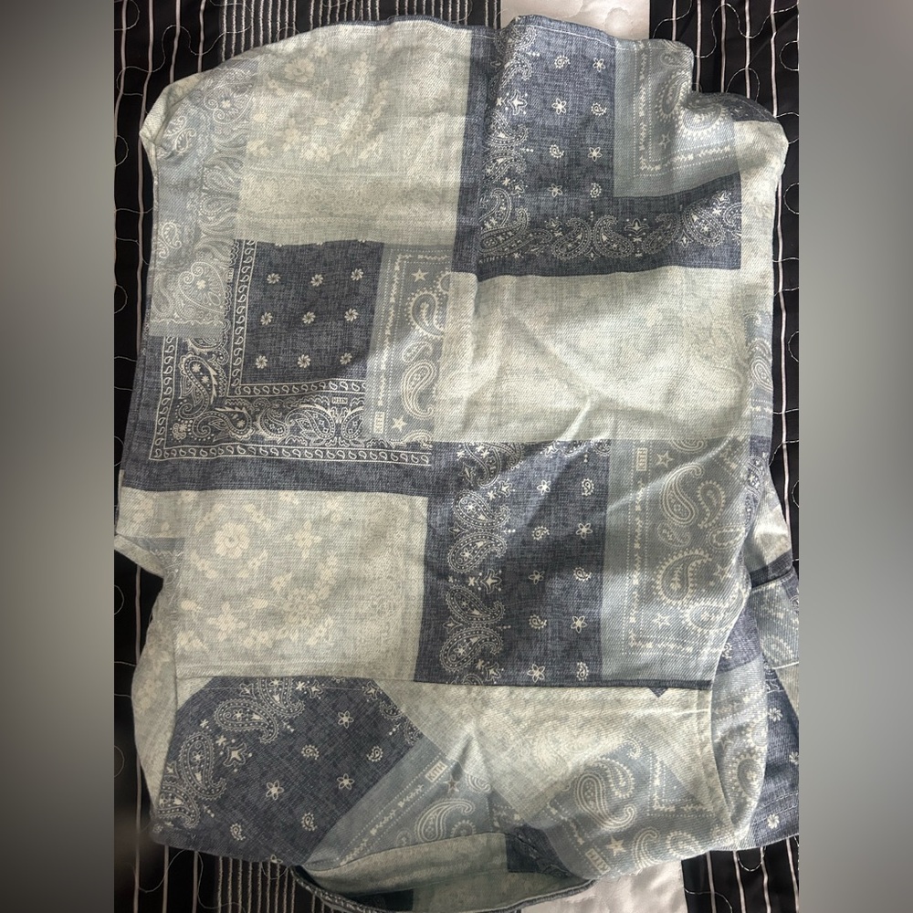 Kith Kids Matching Set in Blue and White paisley print